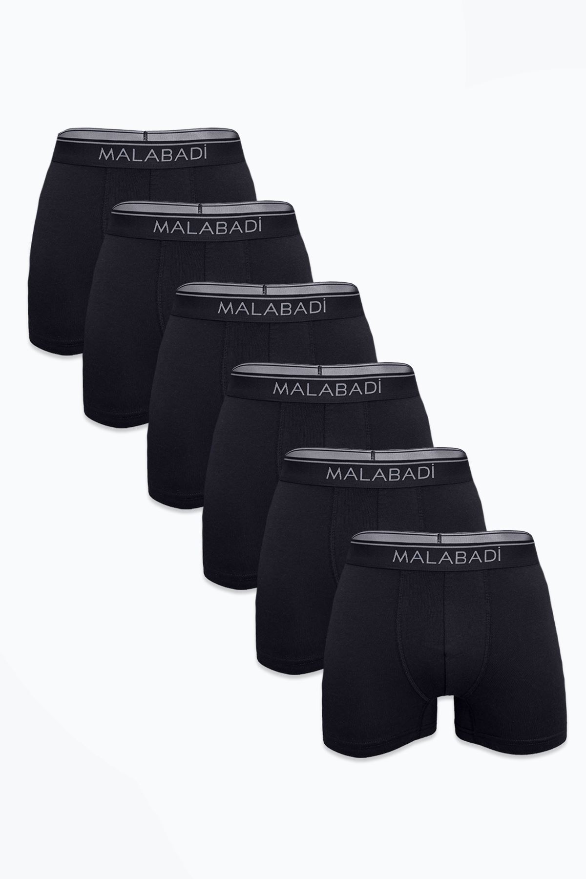 Malabadi Erkek Siyah 6 lı Premium Collection Modal Boxer 6M252 