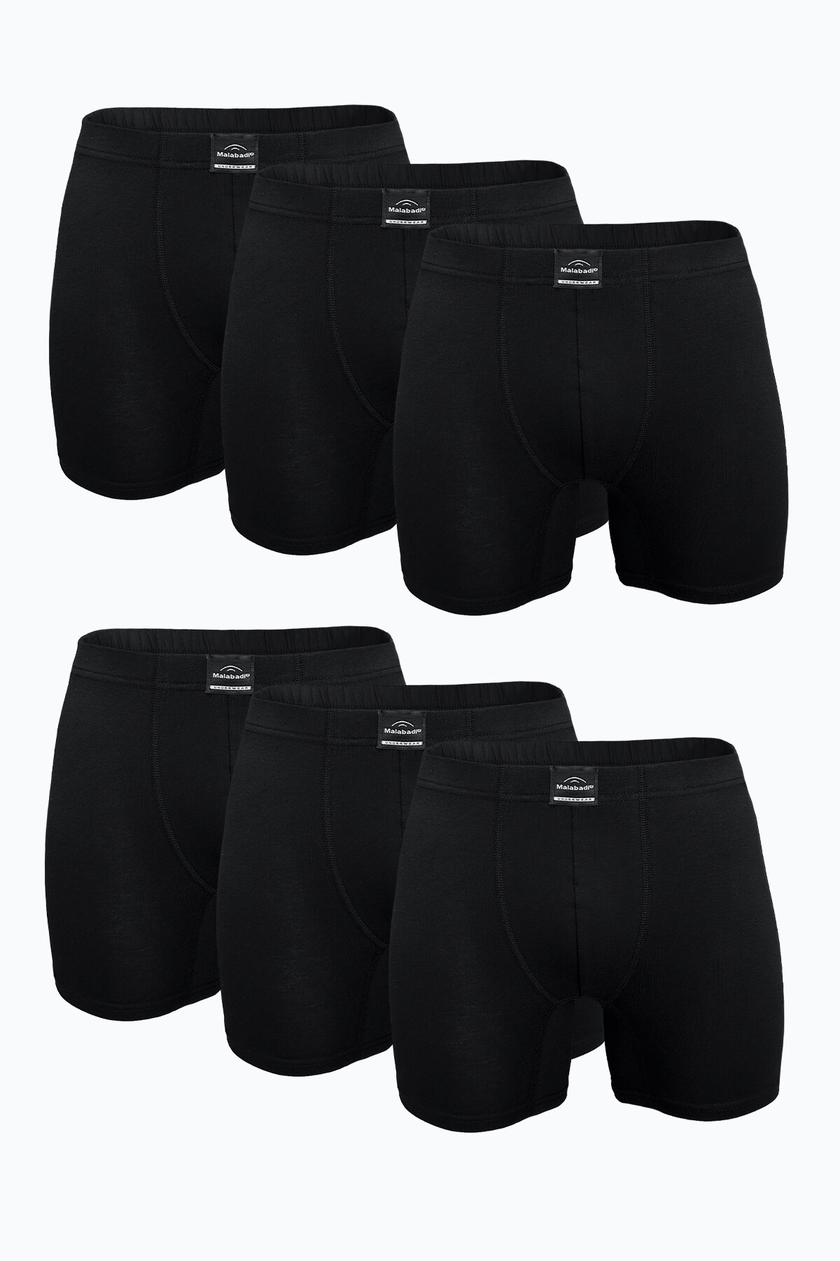 Malabadi Erkek Siyah 6 lı Premium Collection Modal Uzun Boxer 6M250 - 1