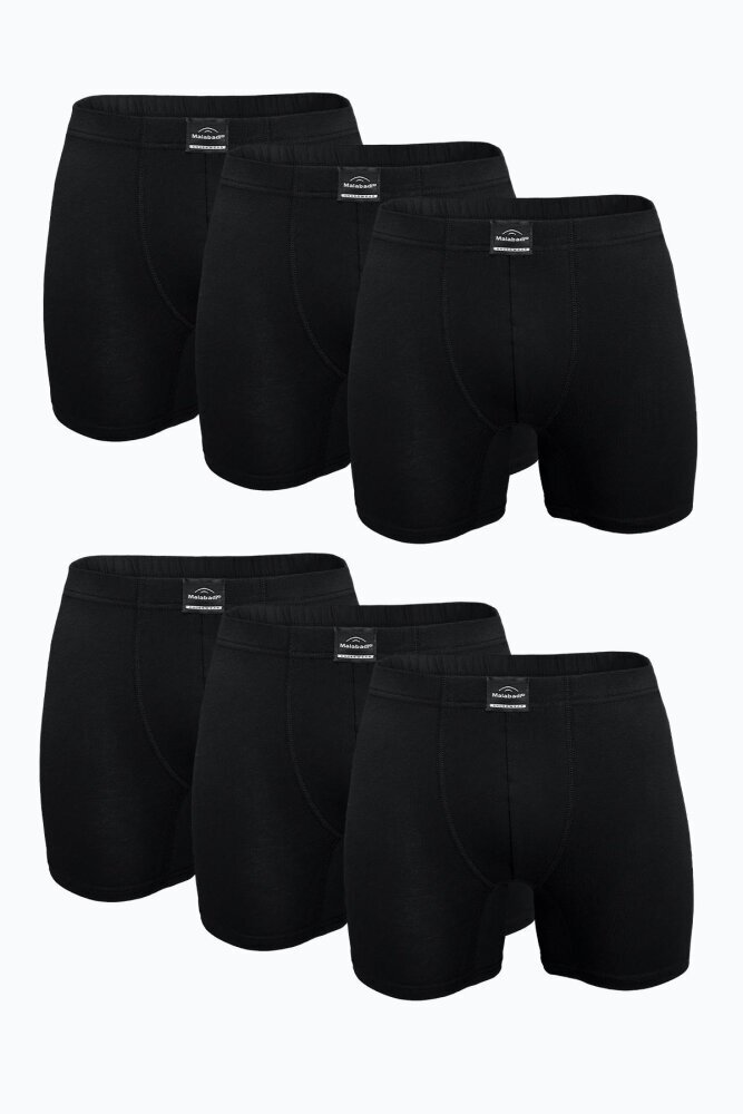 Malabadi Erkek Siyah 6 lı Premium Collection Modal Uzun Boxer 6M250 