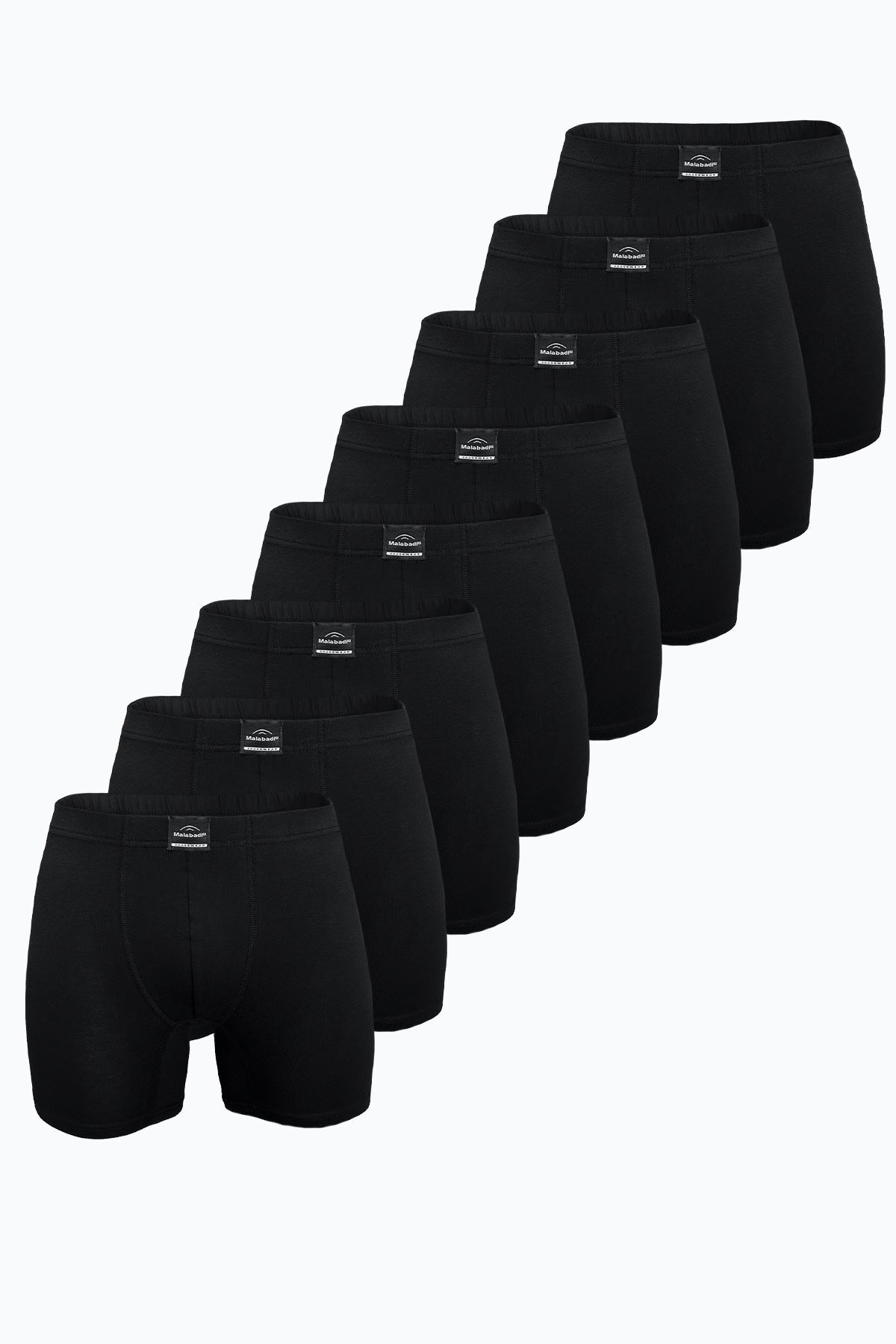 Malabadi Erkek Siyah 8 li Premium Collection Modal Uzun Boxer 8M250 