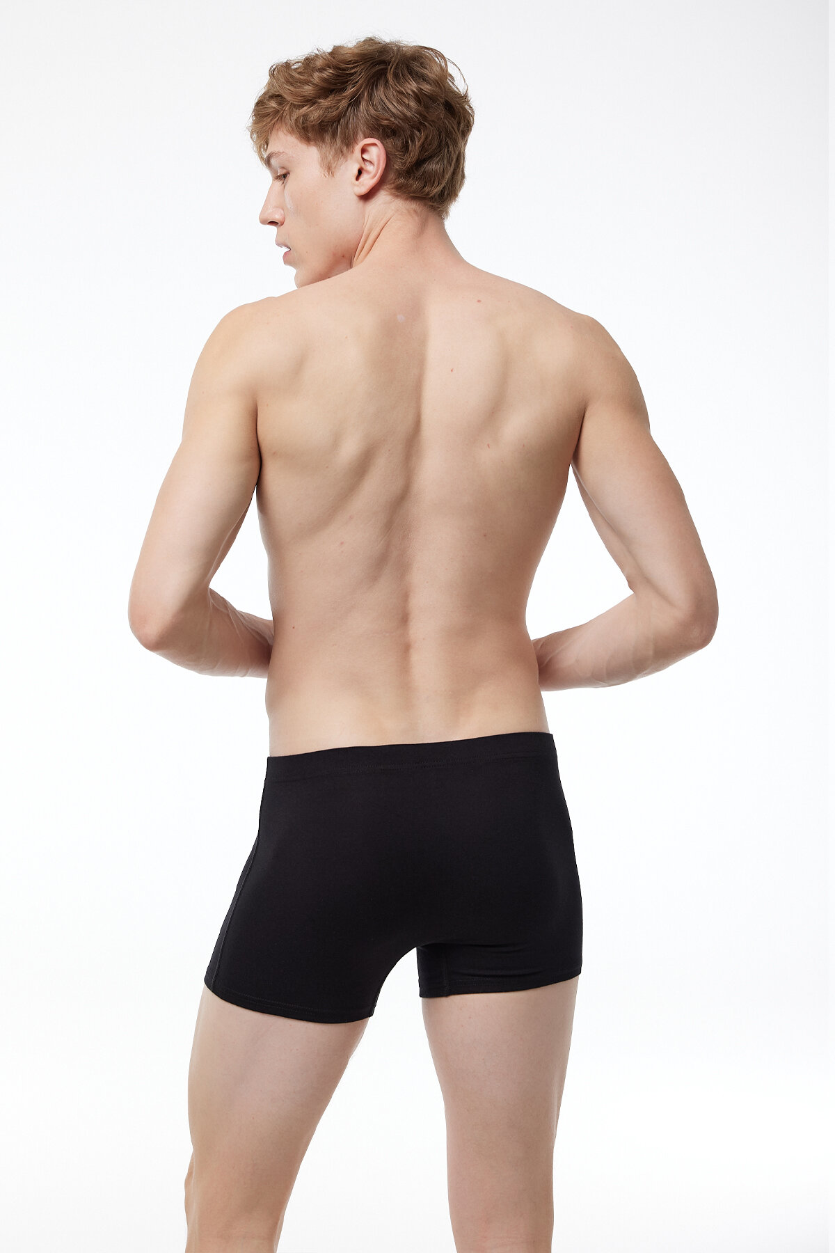 Malabadi Erkek Siyah Beyaz Gri 3 lü Paket Modal Likralı Boxer 3M058 - 6