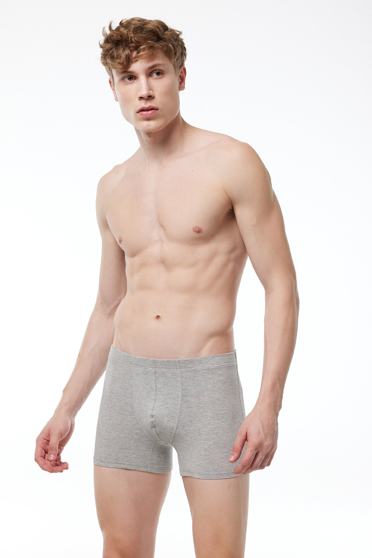 Malabadi Erkek Siyah Beyaz Gri 3 lü Paket Modal Likralı Boxer 3M058 - 4