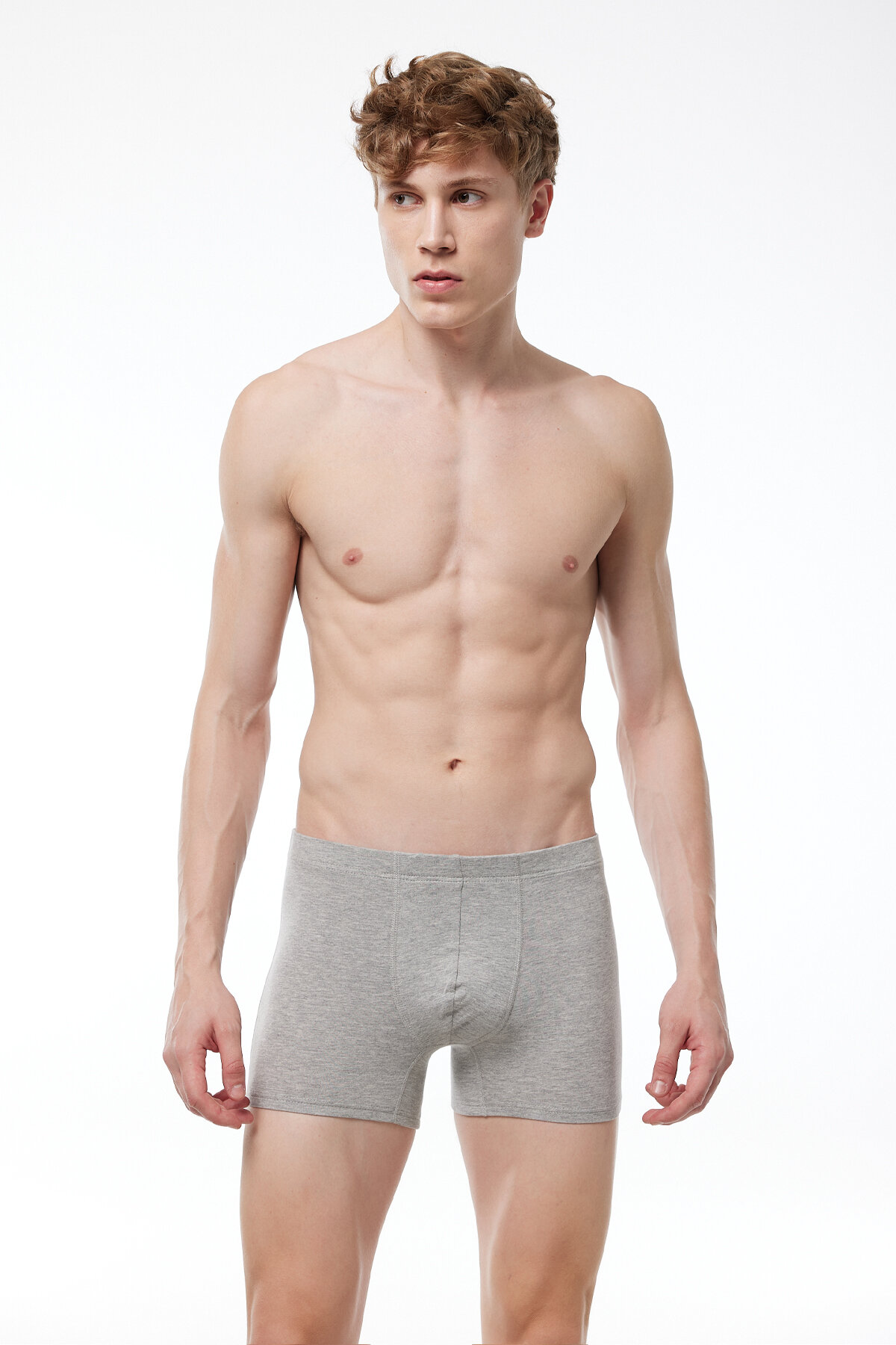 Malabadi Erkek Siyah Beyaz Gri 3 lü Paket Modal Likralı Boxer 3M058 - 9