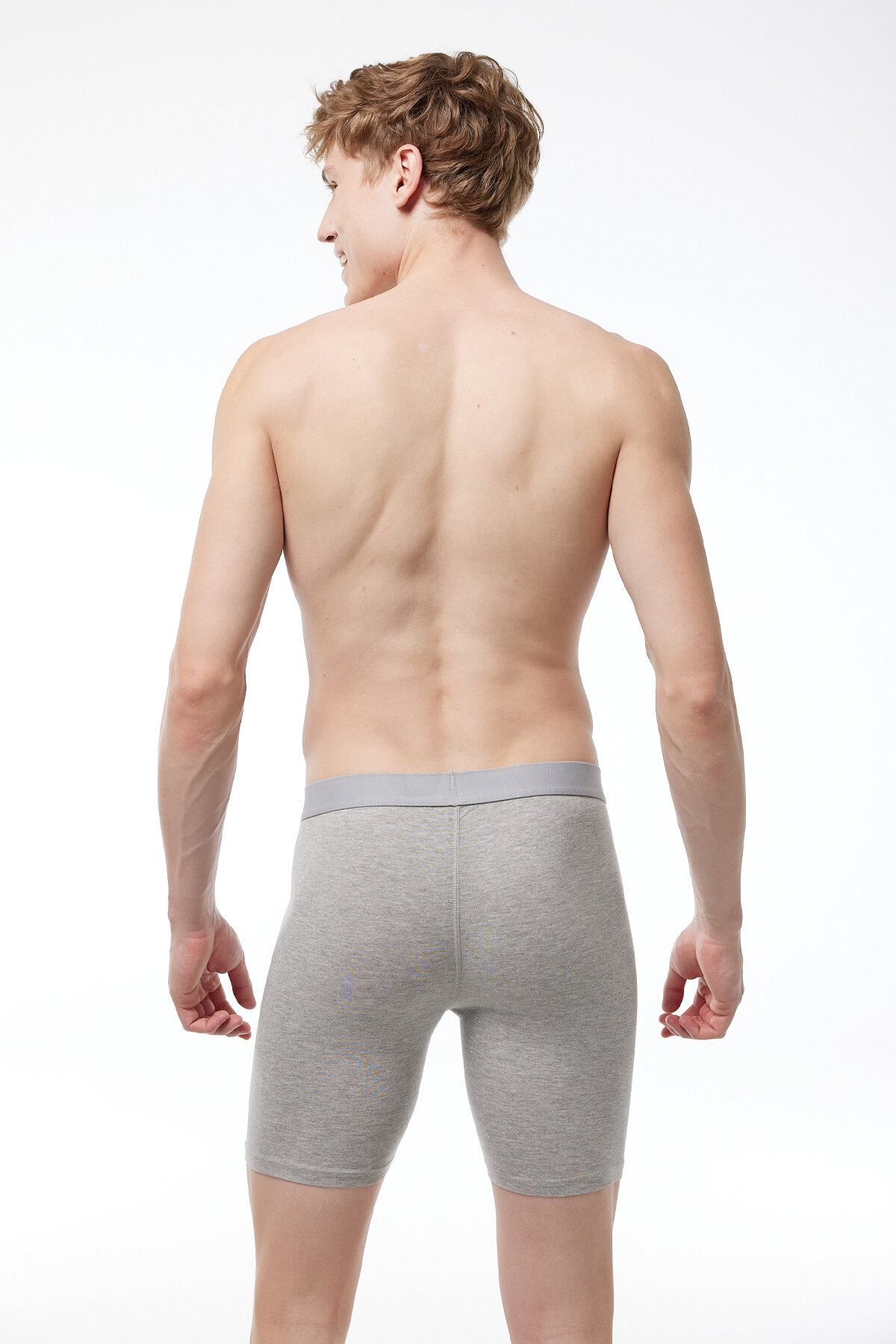 Malabadi Erkek Siyah Beyaz Gri 3 Lü Paket Modal Uzun Paçalı Boxer 3M019 - 10