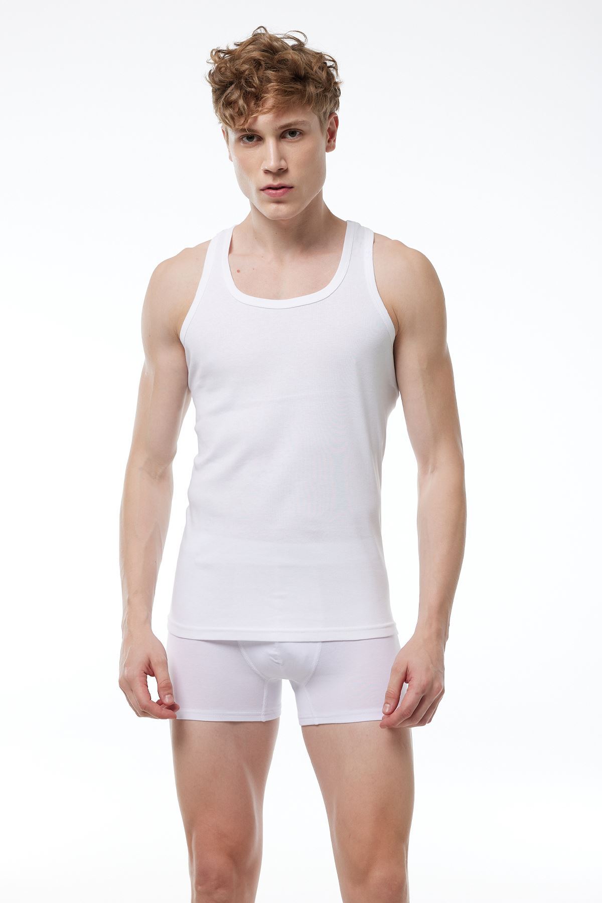 Malabadi Erkek Siyah Beyaz Gri 6 Lı Paket %100 Pamuk Ribana Sporcu Atleti 039-E - 7