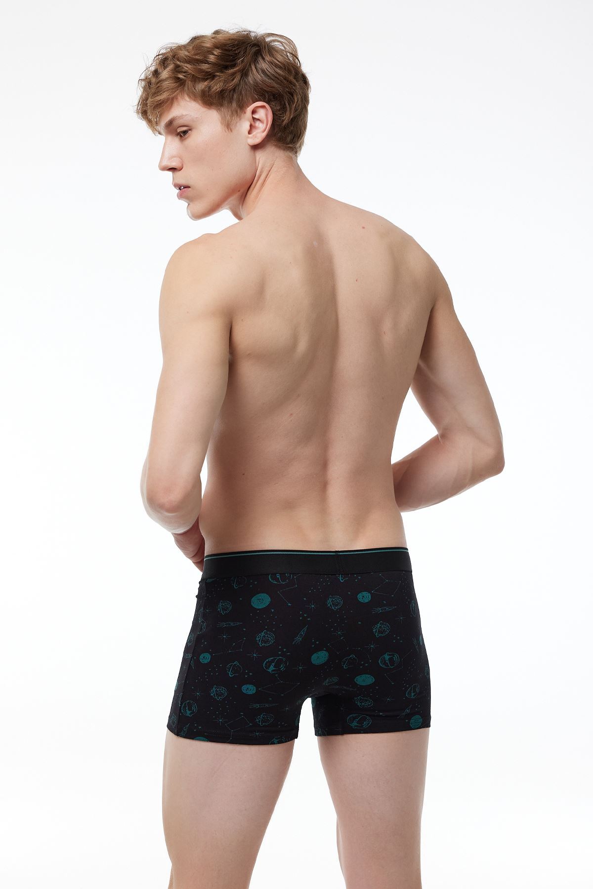 Malabadi Erkek Siyah Desenli 6 lı Premium Collection Modal Boxer 6M252 - 2