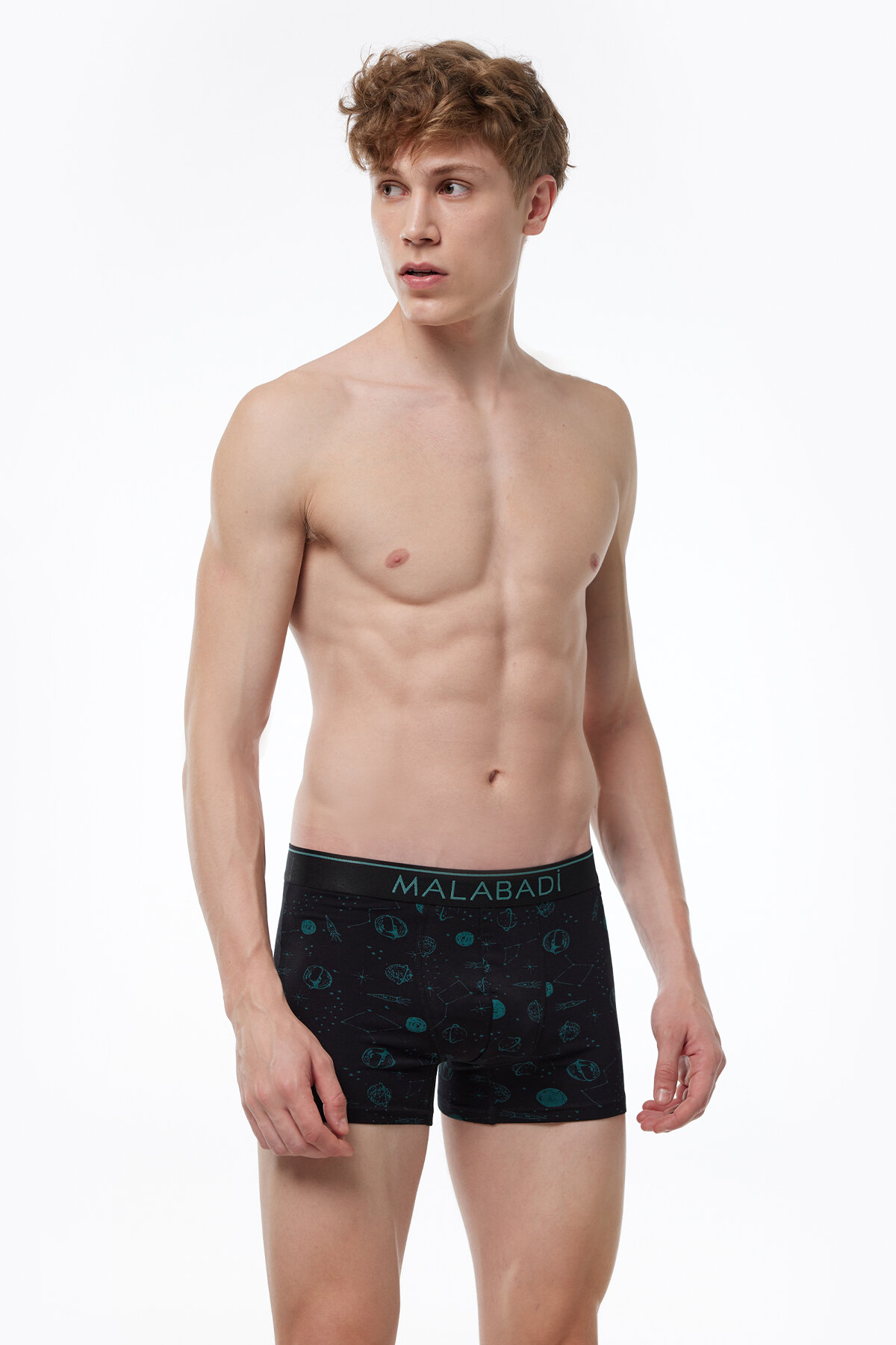 Malabadi Erkek Siyah Desenli 6 lı Premium Collection Modal Boxer 6M252 - 2