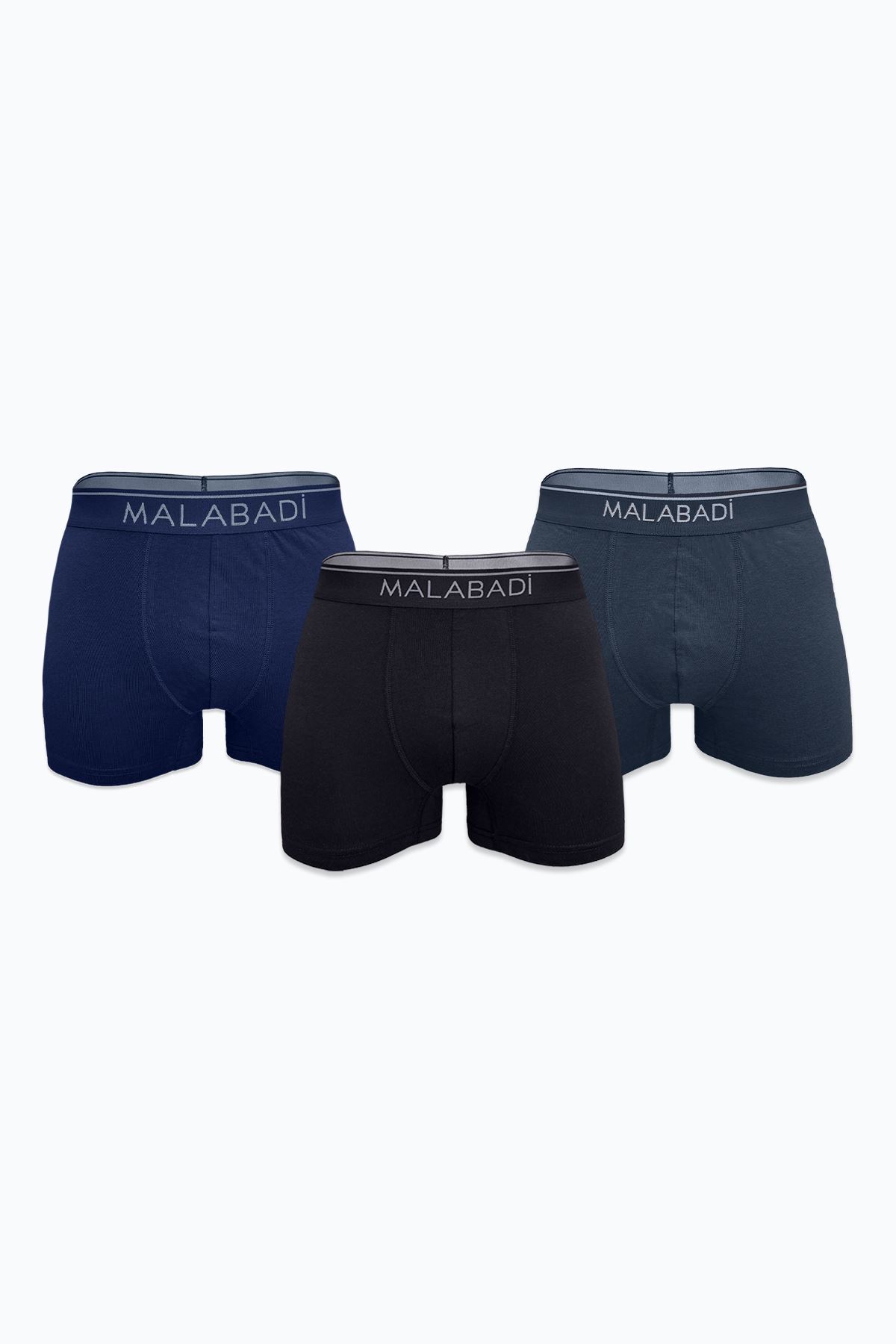 Malabadi Erkek Siyah Füme Lacivert 3 lü Premium Collection Modal Boxer 3M252 - 1