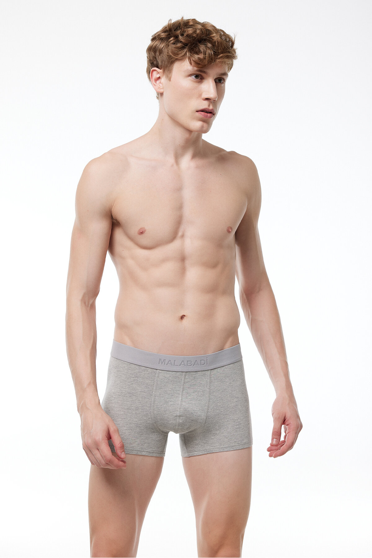 Malabadi Erkek Siyah Gri 3 lü Paket Modal Kısa Boxer 011 - 6