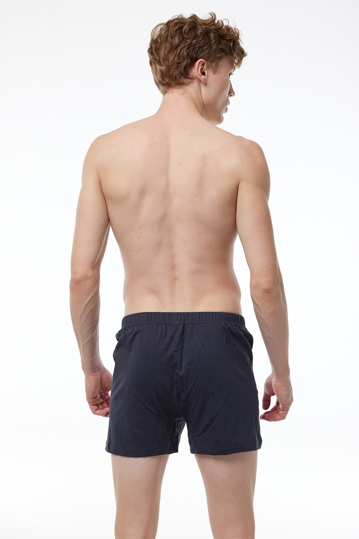 Malabadi Erkek Siyah Gri Füme 3 Lü Geniş Kalıp %100 Pamuk Boxer 3M024 - 10