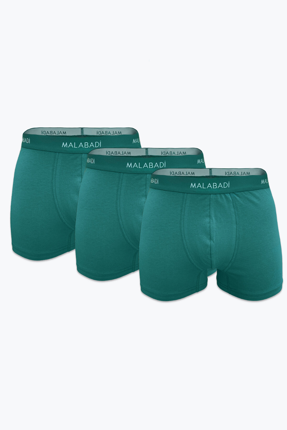 Malabadi Erkek Yeşil 3 Lü Pamuk Elastan Boxer 3M075 