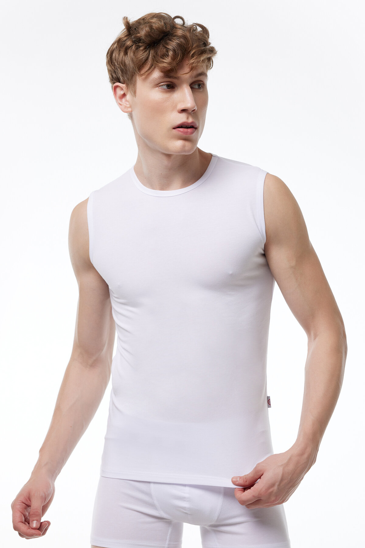 Malabadi Görünmez Atlet Erkek Siyah Beyaz Ten Rengi 3 lü Paket Sıfır Yaka Iz Yapmayan Modal Kolsuz Atlet 007 - 3