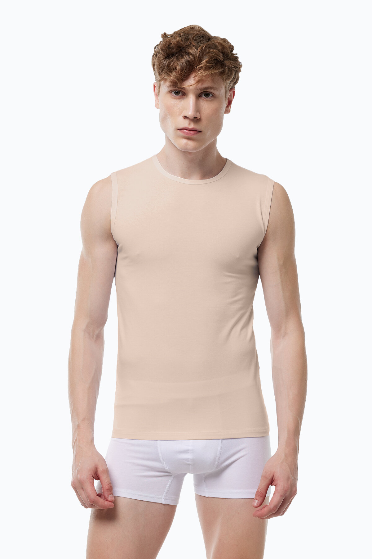 Malabadi Görünmez Atlet Erkek Siyah Ten Rengi 2 li Paket Sıfır Yaka Iz Yapmayan Modal Kolsuz Atlet 007 - 6