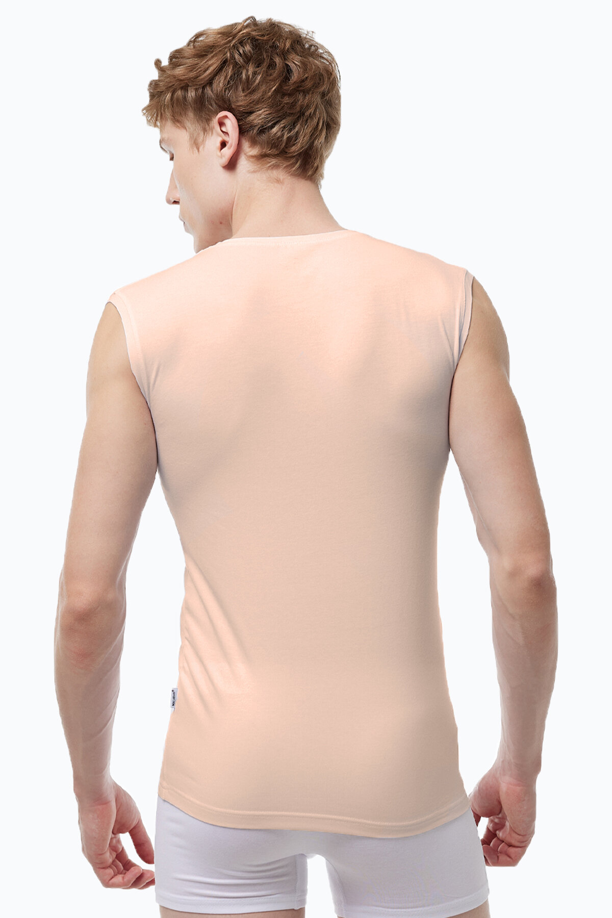 Malabadi Görünmez Atlet Erkek Ten Rengi 3 lü Paket Sıfır Yaka Iz Yapmayan Modal Kolsuz Atlet 007 - 4