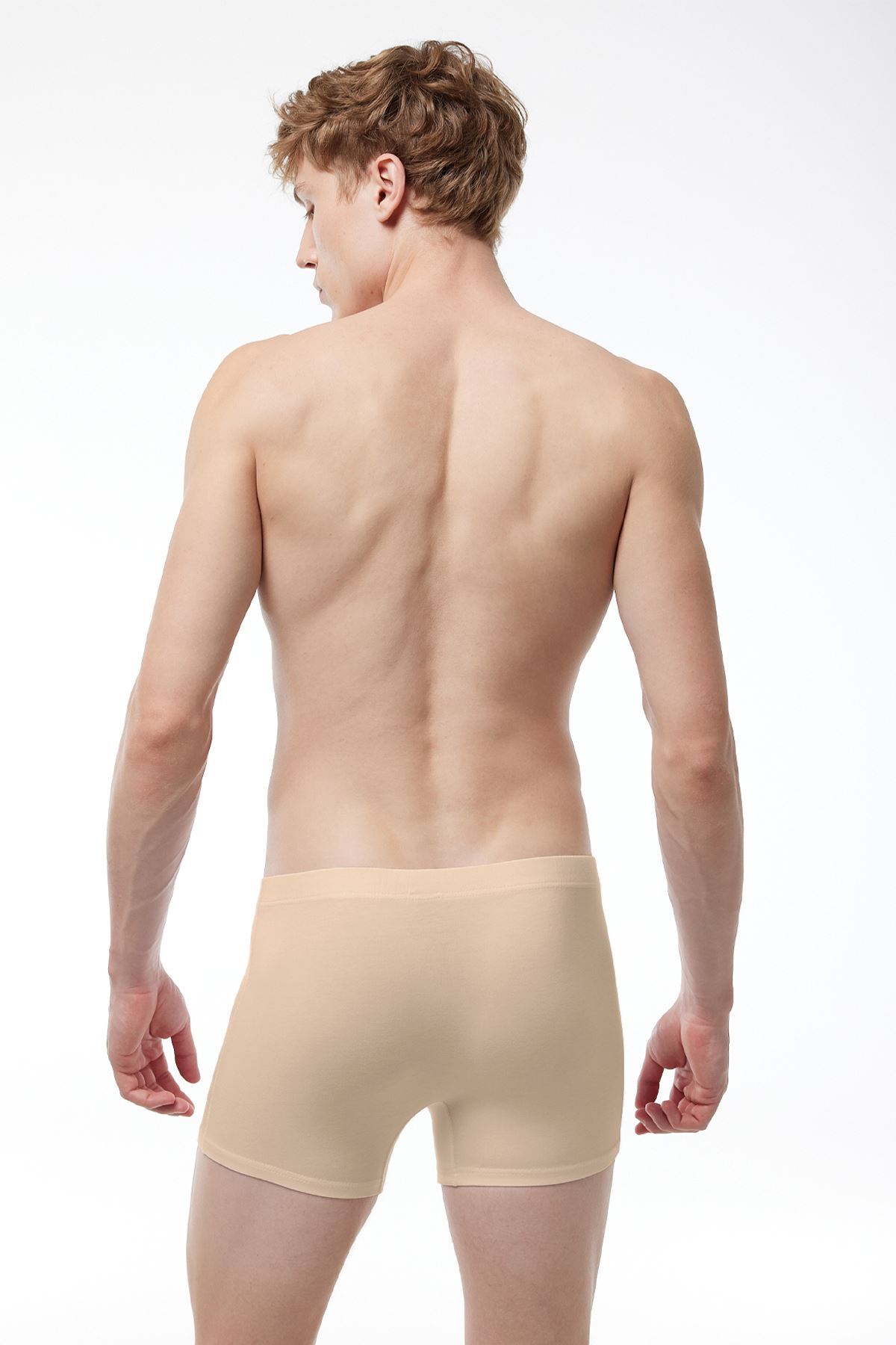 Malabadi Görünmez Boxer Erkek Siyah Beyaz Ten Rengi 3 lü Paket Likralı Modal İç Göstermeyen Boxer 3M058 - 10