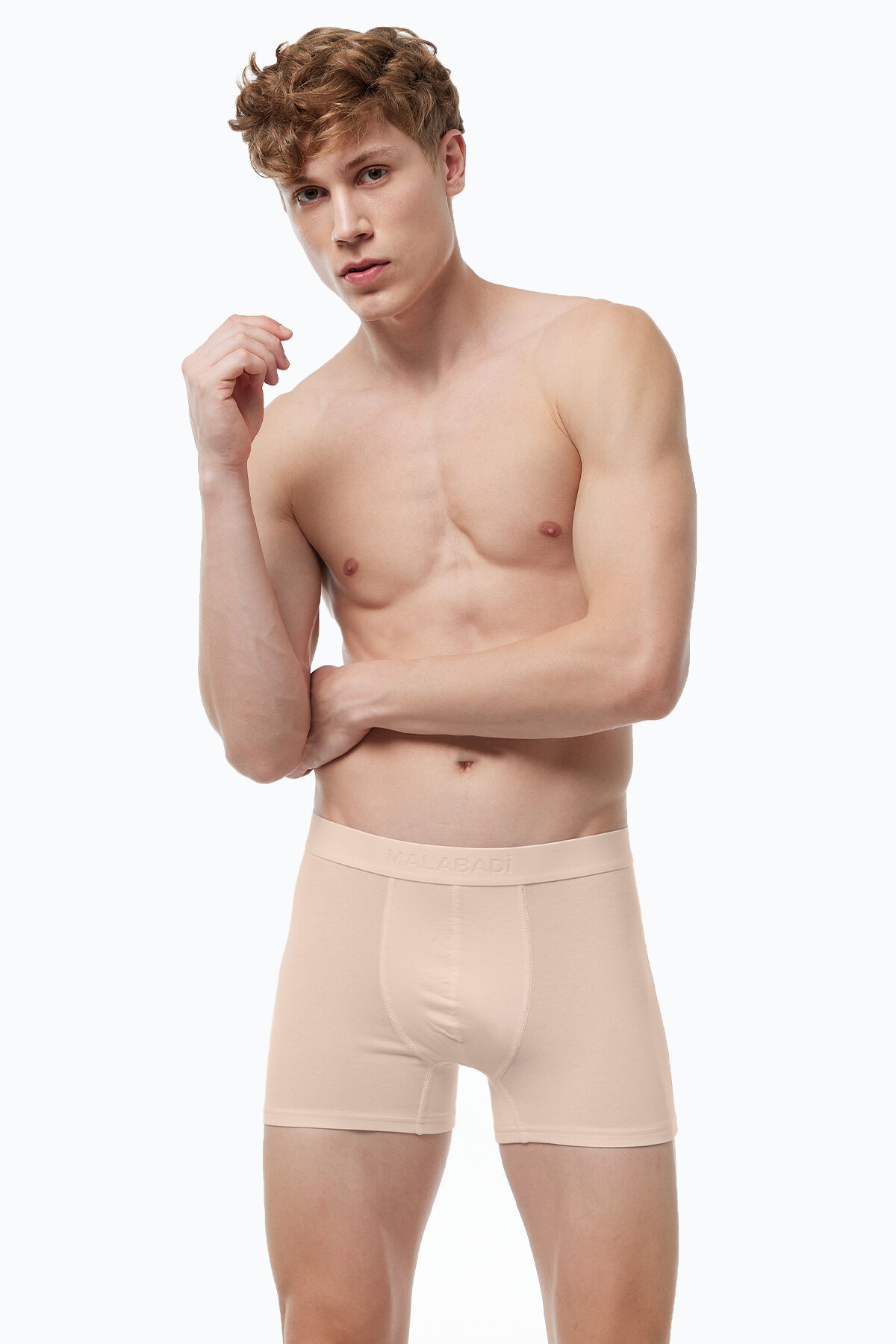 Malabadi Görünmez Boxer Erkek Siyah Ten Rengi Lacivert 5 li Paket Milan Modal İç Göstermeyen Boxer 014 - 7