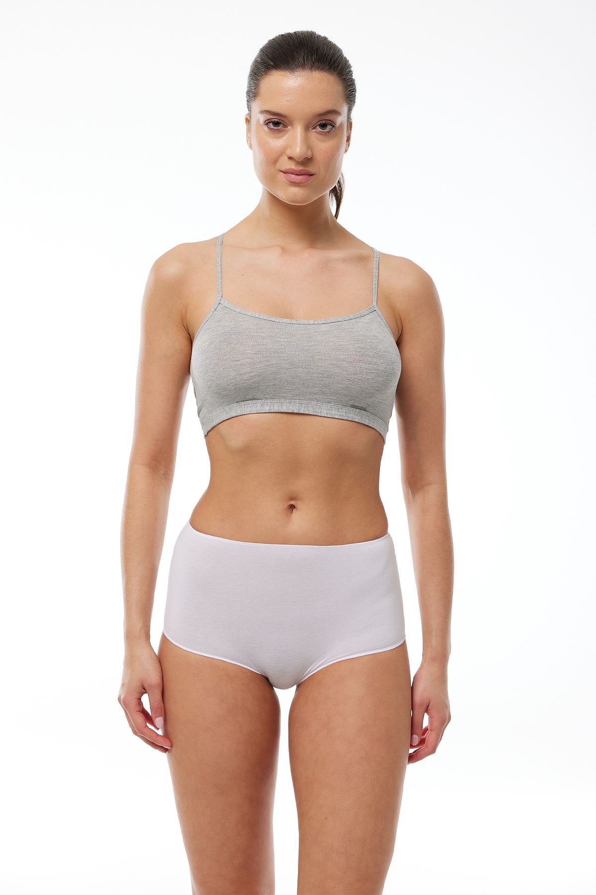 Malabadi Kadın Beyaz 4 lü Paket Geniş Kenarlı Modal Külot 1053 - 3