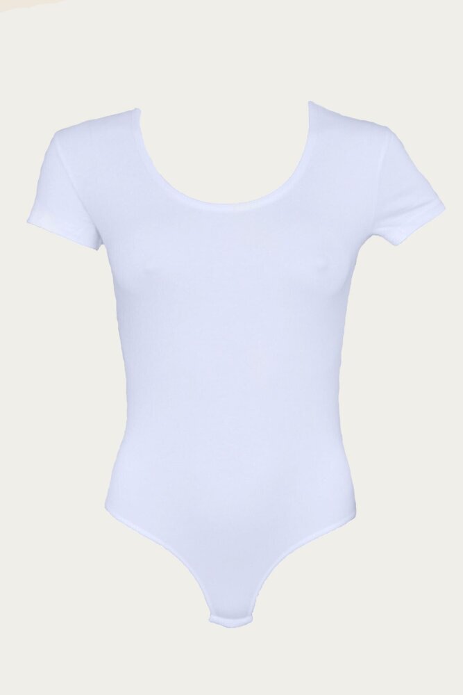Malabadi Kadın Beyaz Kısa Kollu Açık Yaka Çıtçıtlı Modal Body 133 