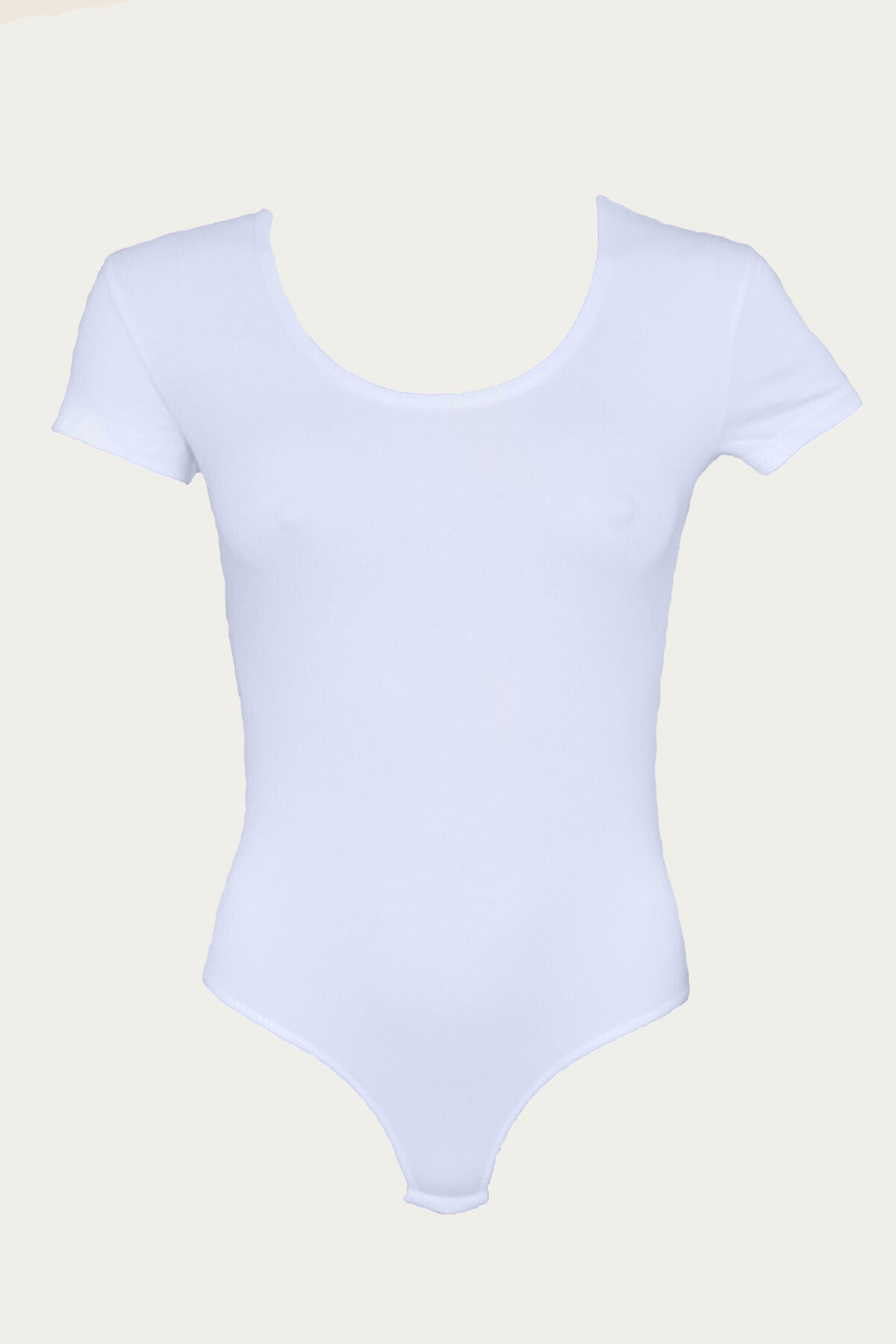 Malabadi Kadın Beyaz Kısa Kollu Açık Yaka Çıtçıtlı Modal Body 133 - Malabadi