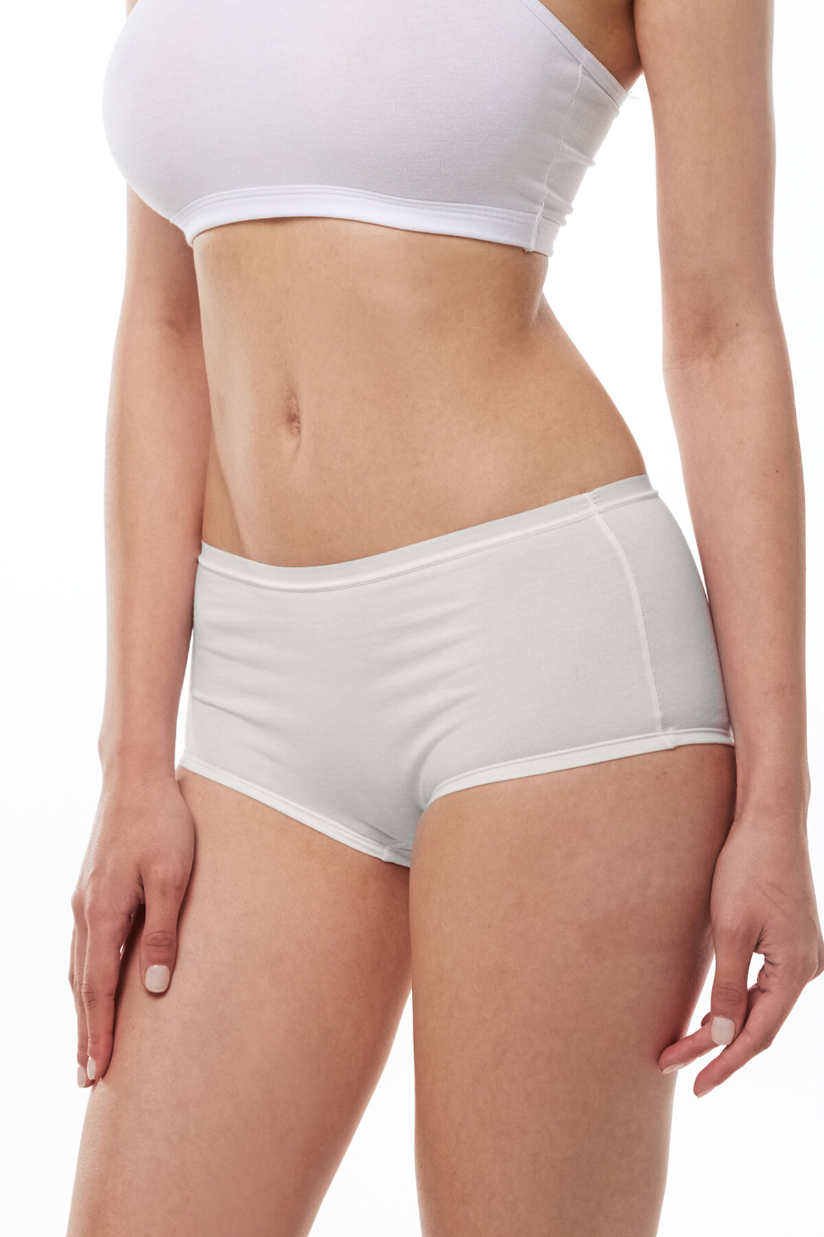 Malabadi Kadın Bordo Ekru Lacivert 7 Li Paket Geniş Kenarlı İz Yapmayan Modal Külot 7M1906 - 3