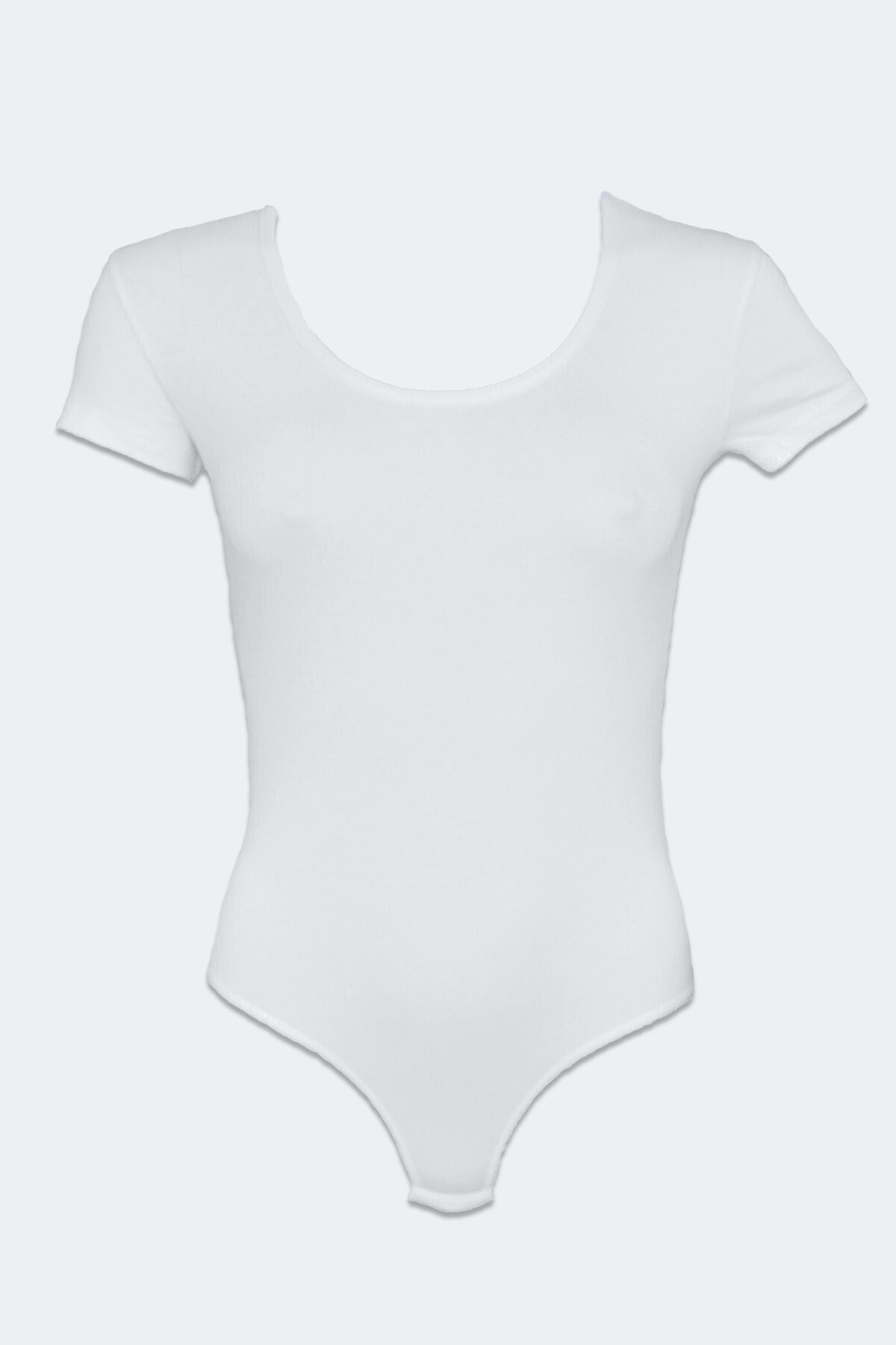 Malabadi Kadın Ekru Kısa Kollu Açık Yaka Çıtçıtlı Modal Body 133 - Malabadi