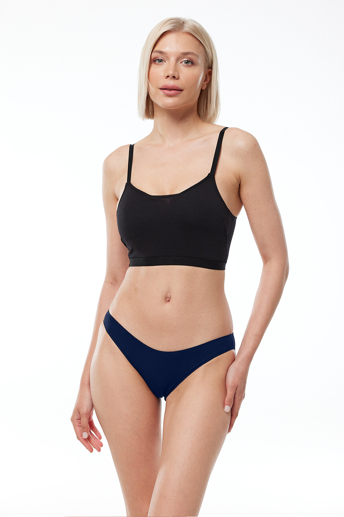 Malabadi Kadın Lacivert 2 li Paket Modal Düşük Bel Slip Külot 183 - 2