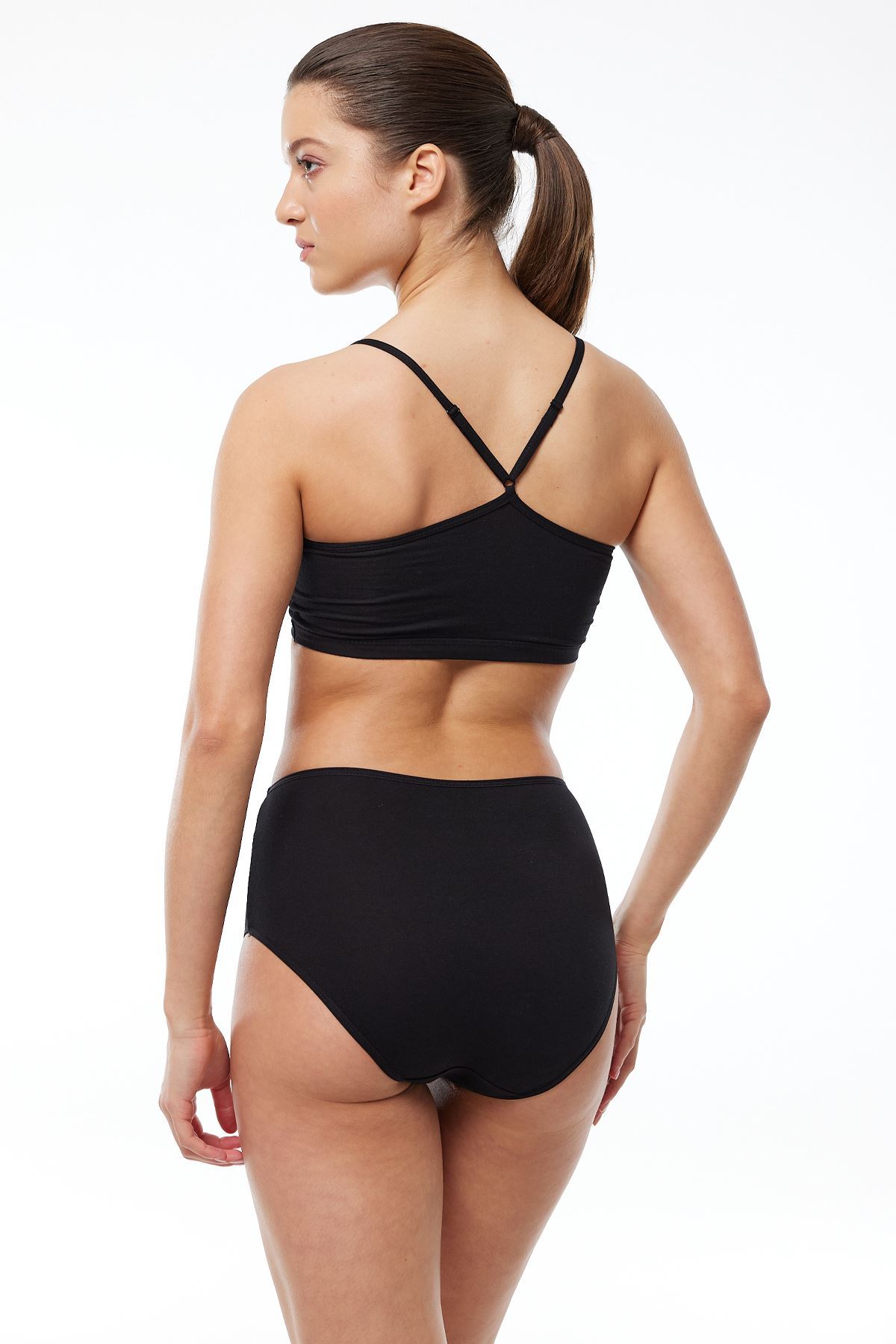 Malabadi Kadın Siyah 2 li Paket Modal Yüksek Bel Bato Slip Külot 1030 - 3