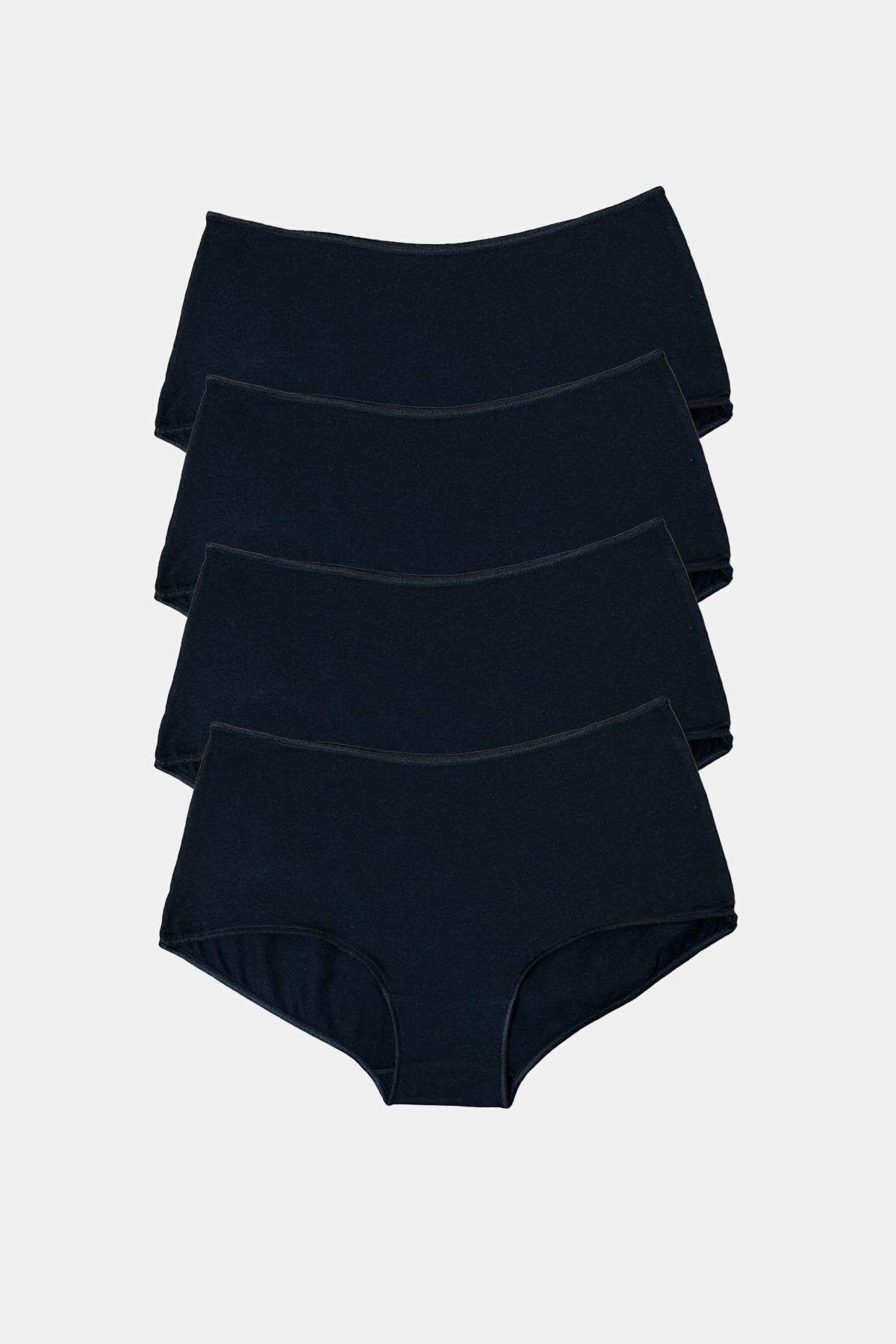 Malabadi Kadın Siyah 4 lü Paket Geniş Kenarlı Modal Slip Külot 1126 - 1