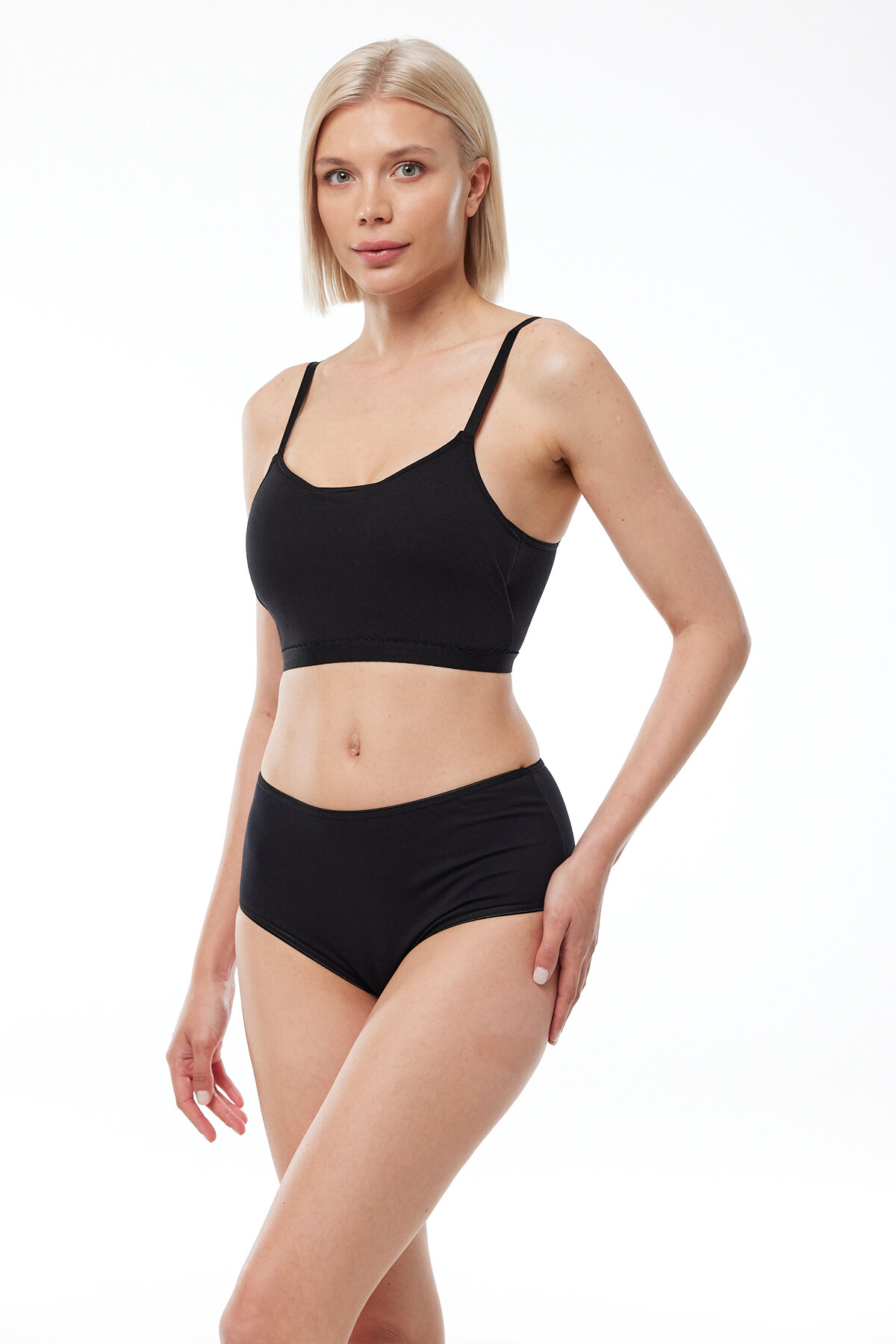 Malabadi Kadın Siyah 6 Lı Paket Pamuk Elastan Yüksek Bel Slip Külot 125 - 2