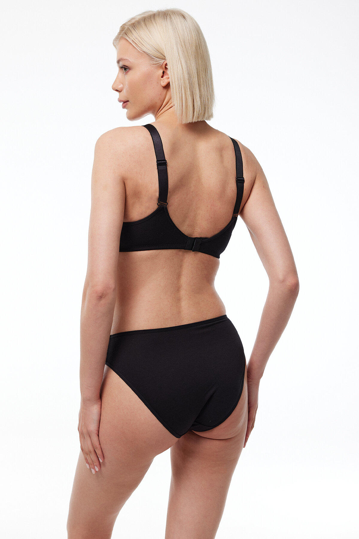 Malabadi Kadın Siyah Kapsız Balensiz Penye Emzirme Sütyeni 800 - 3