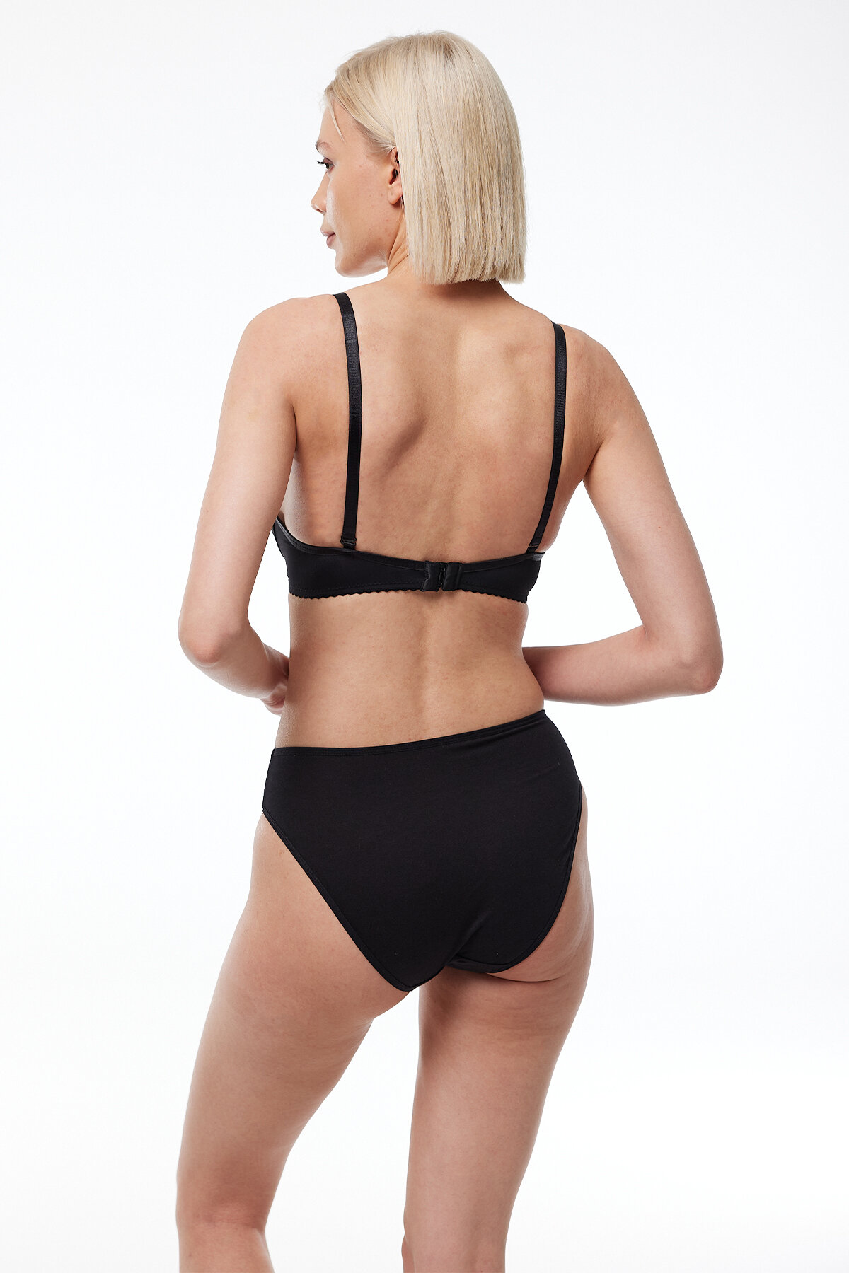 Malabadi Kadın Siyah Sihirli Büyüme Balenli Kaplı Çift Destekli Sütyen 813 - 3