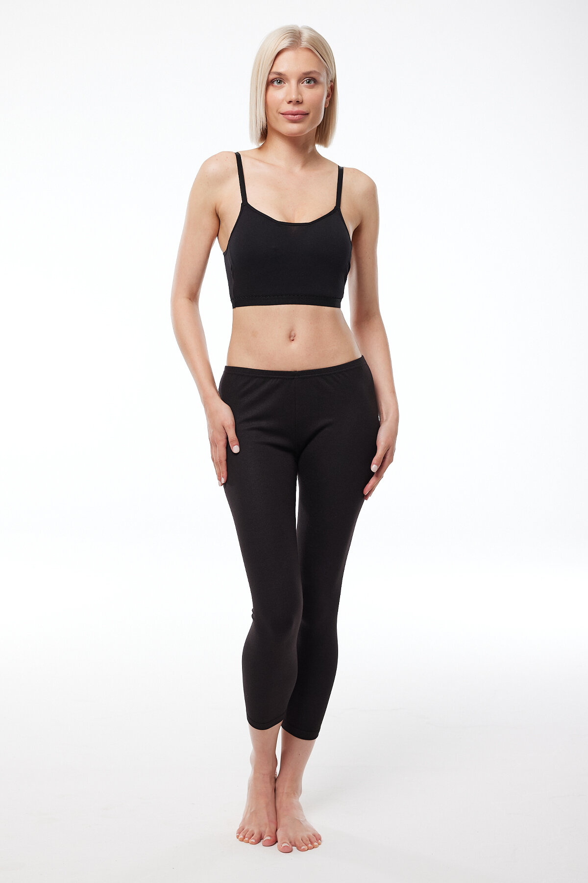 Malabadi Kadın Siyah Viloft Termal Tayt 703 - 2