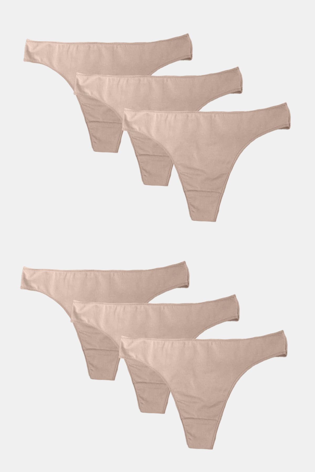 Malabadi Kadın Ten 6 lı Paket Modal String Tanga 186 - 1