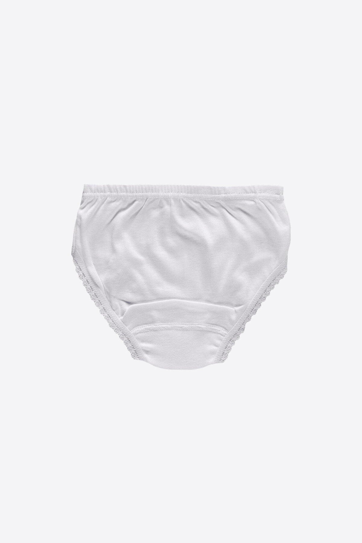 Malabadi Kız Çocuk Beyaz 12 Li Paket %100 Pamuk Ribana Slip Külot 90308-E - 2