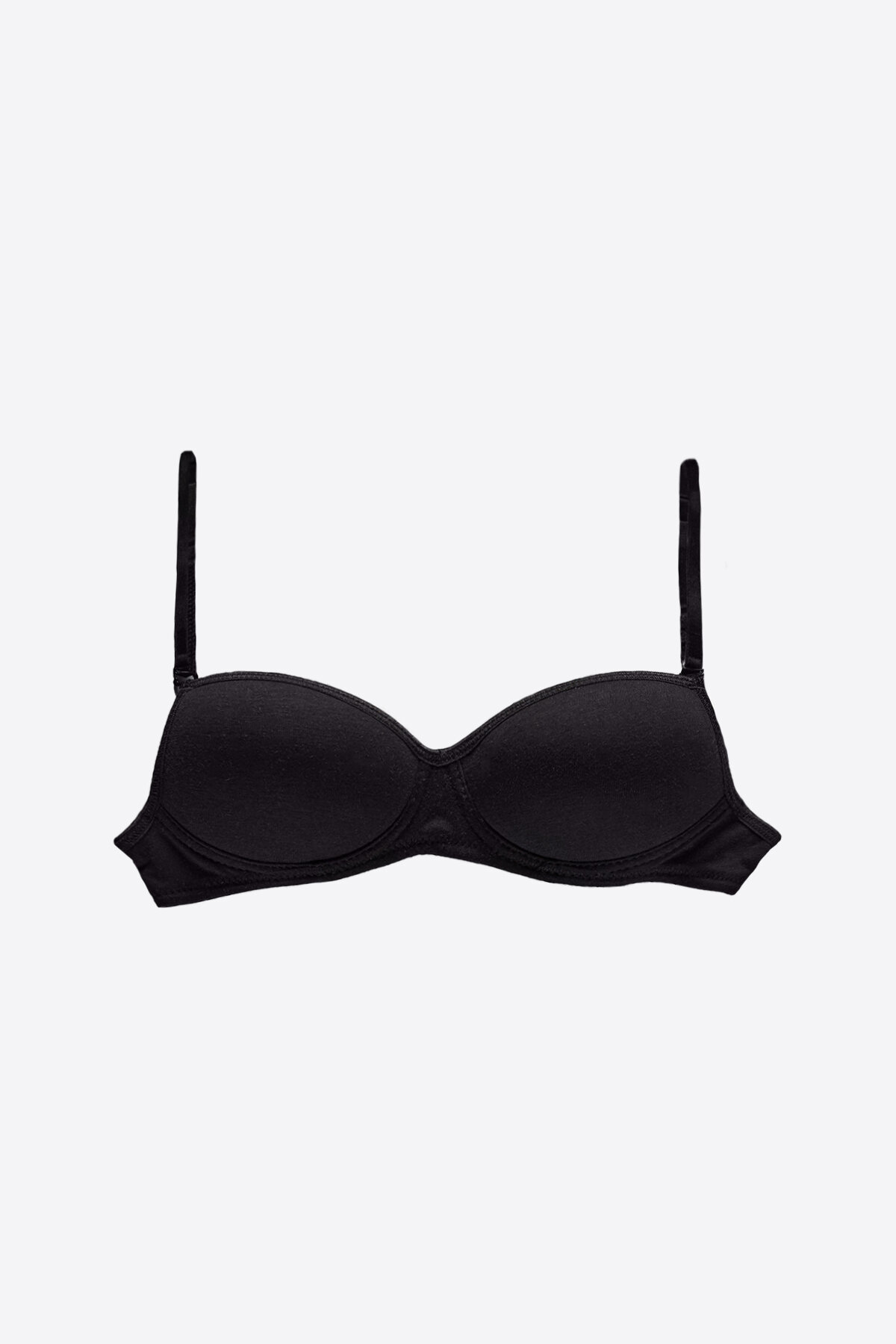 Malabadi Kız Çocuk Siyah Kaplı Balensiz Pamuklu Straplez Alıştırma Sütyeni 821 - 1