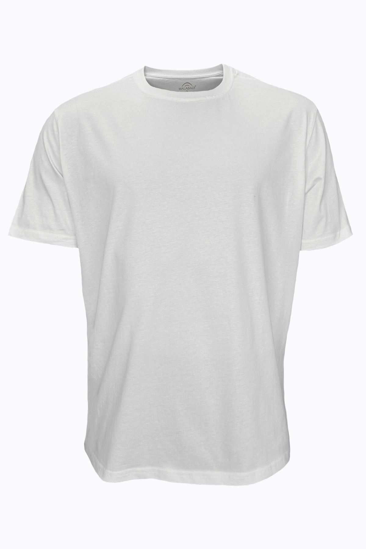 Malabadi Taş Rengi Erkek Büyük Beden Tişört Loose Fit / %100 Pamuk Bol Rahat Kesim 6041 - 1