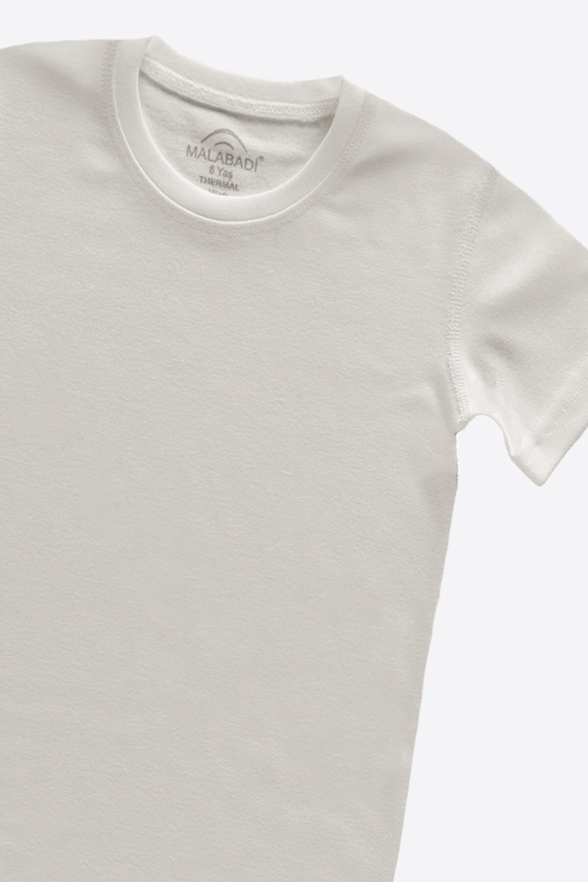 Malabadi Unisex Çocuk Ekru Kısa Kollu Viloft Termal Üst İçlik 402 - 2