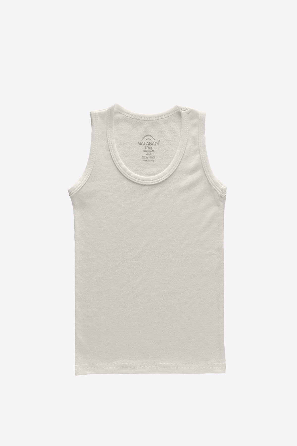 Malabadi Unisex Çocuk Ekru Viloft Termal Atlet 404 - 1