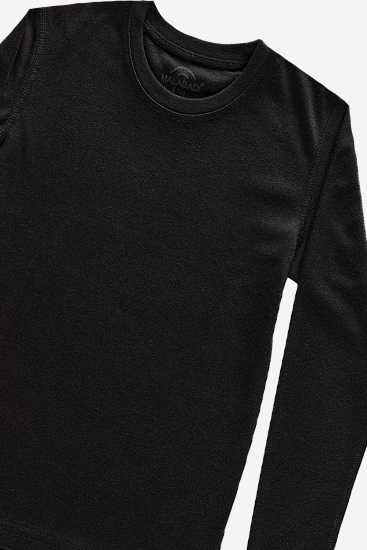Malabadi Unisex Çocuk Siyah Uzun Kollu Viloft Termal Üst İçlik 405 - 2